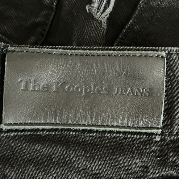 The Koople Jeans Ripped Black Cotton Denim Shorts - Size Small/Kooples Size 1 - Picture 5 of 10